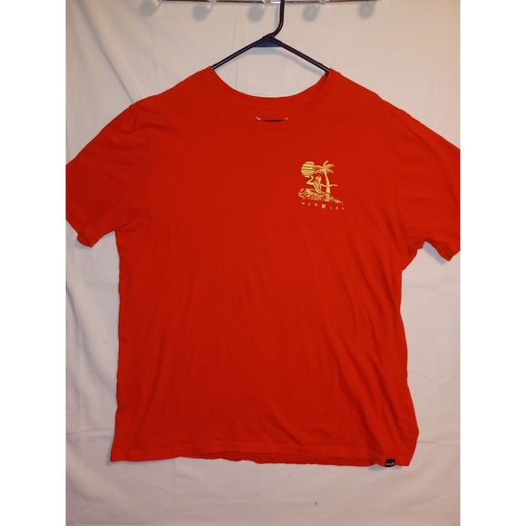 Hurley Rising Swell T-Shirt Mens Size XL Red Graphic USA - Picture 8 of 8